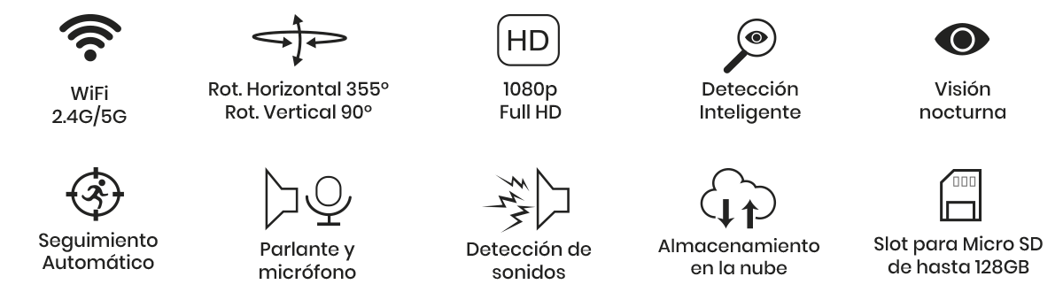 Características Cámara wifi Características Cámara wifi