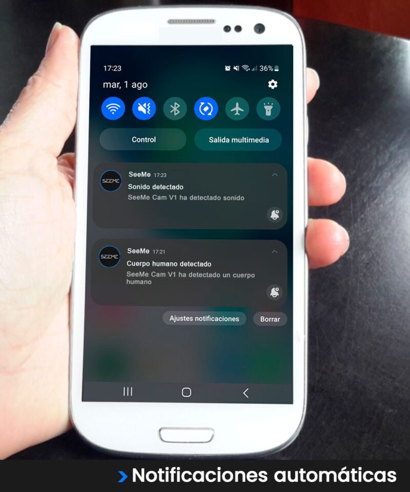 notificaciones camara wifi